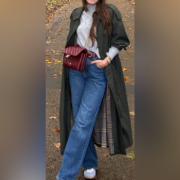 Burberry Dark Green Trench Coat - Picture 7 of 8